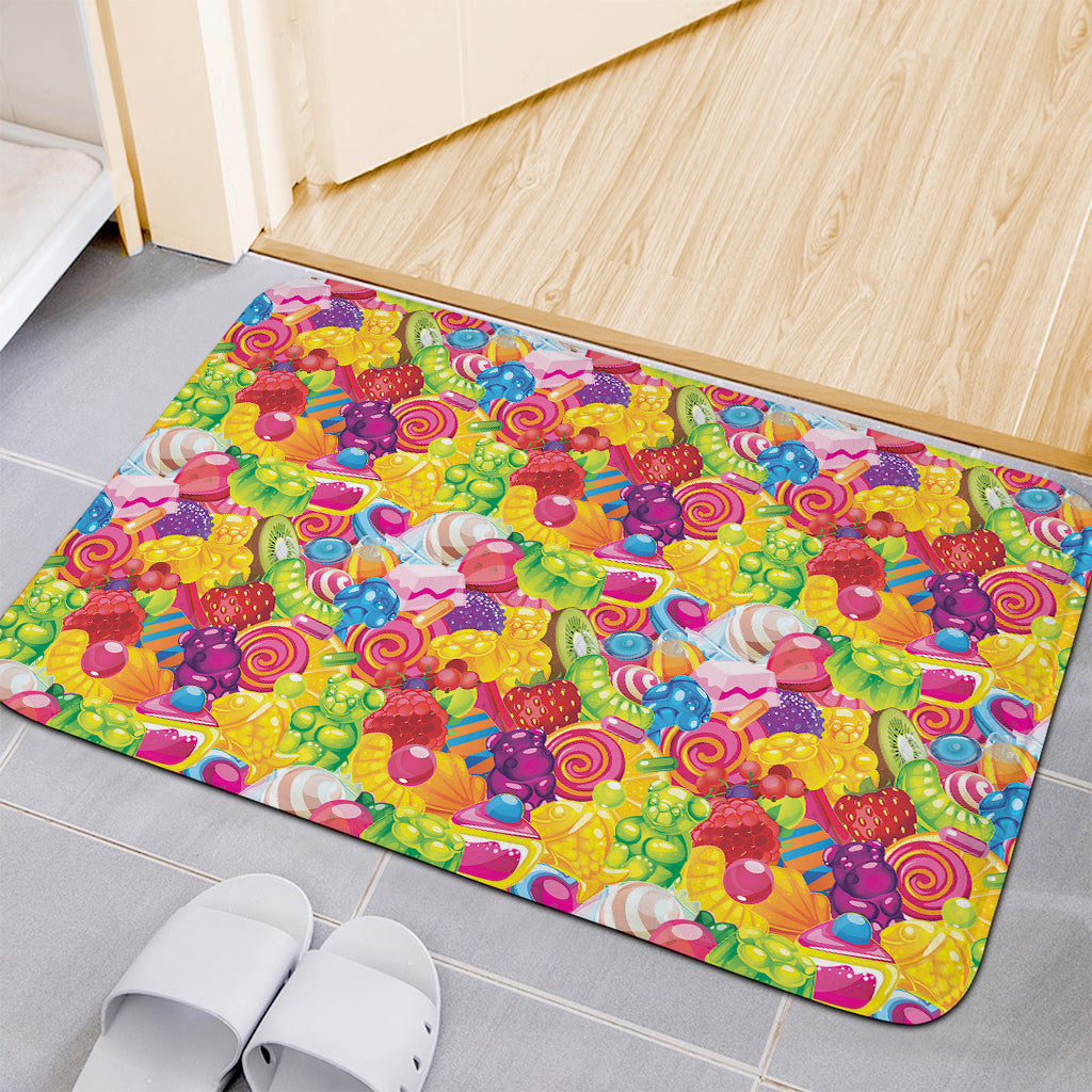 Candy And Jelly Pattern Print Indoor Door Mat