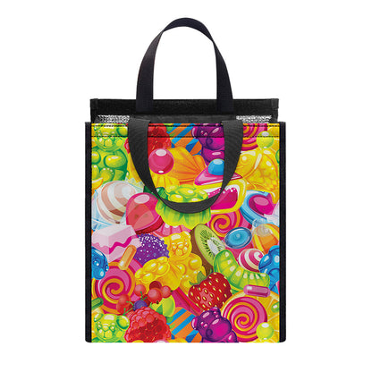 Candy And Jelly Pattern Print Insulated Lunch Tote