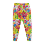 Candy And Jelly Pattern Print Jogger Pants