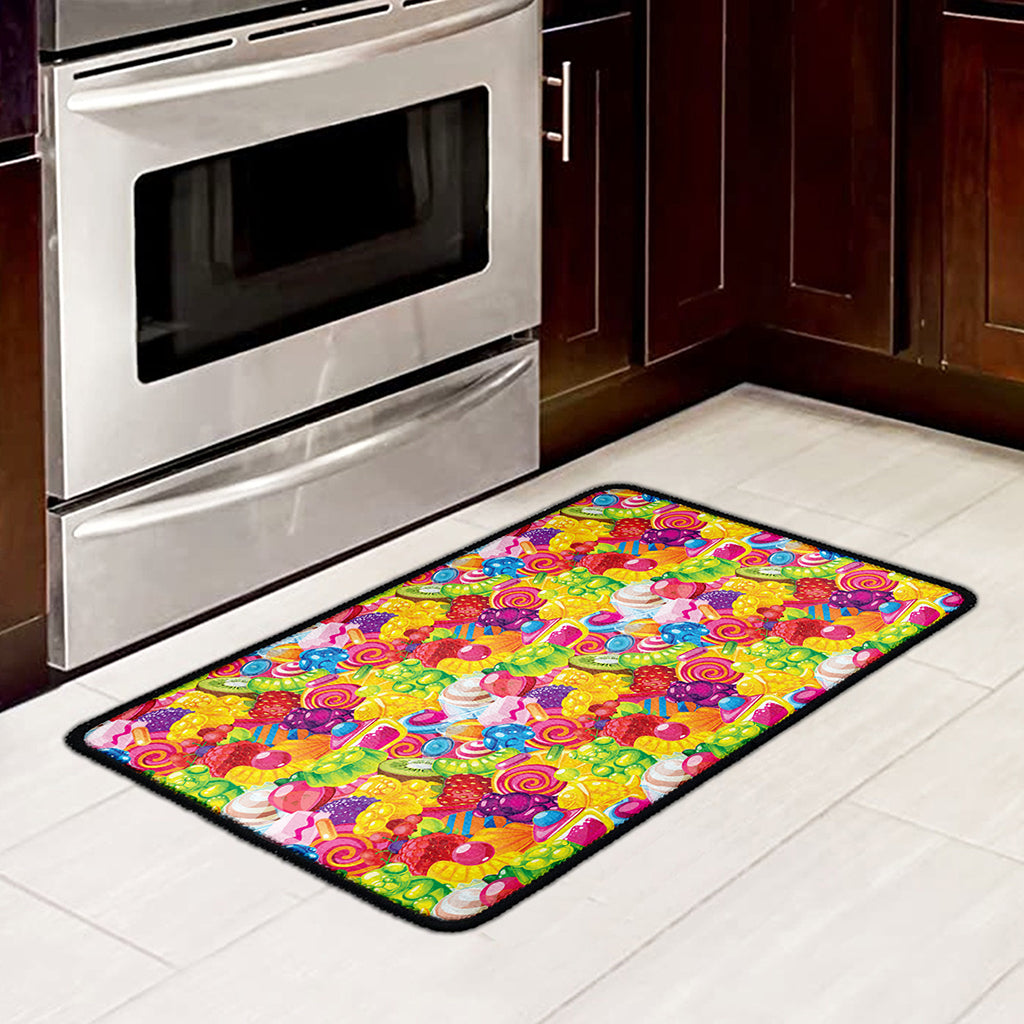 Candy And Jelly Pattern Print Kitchen Mat