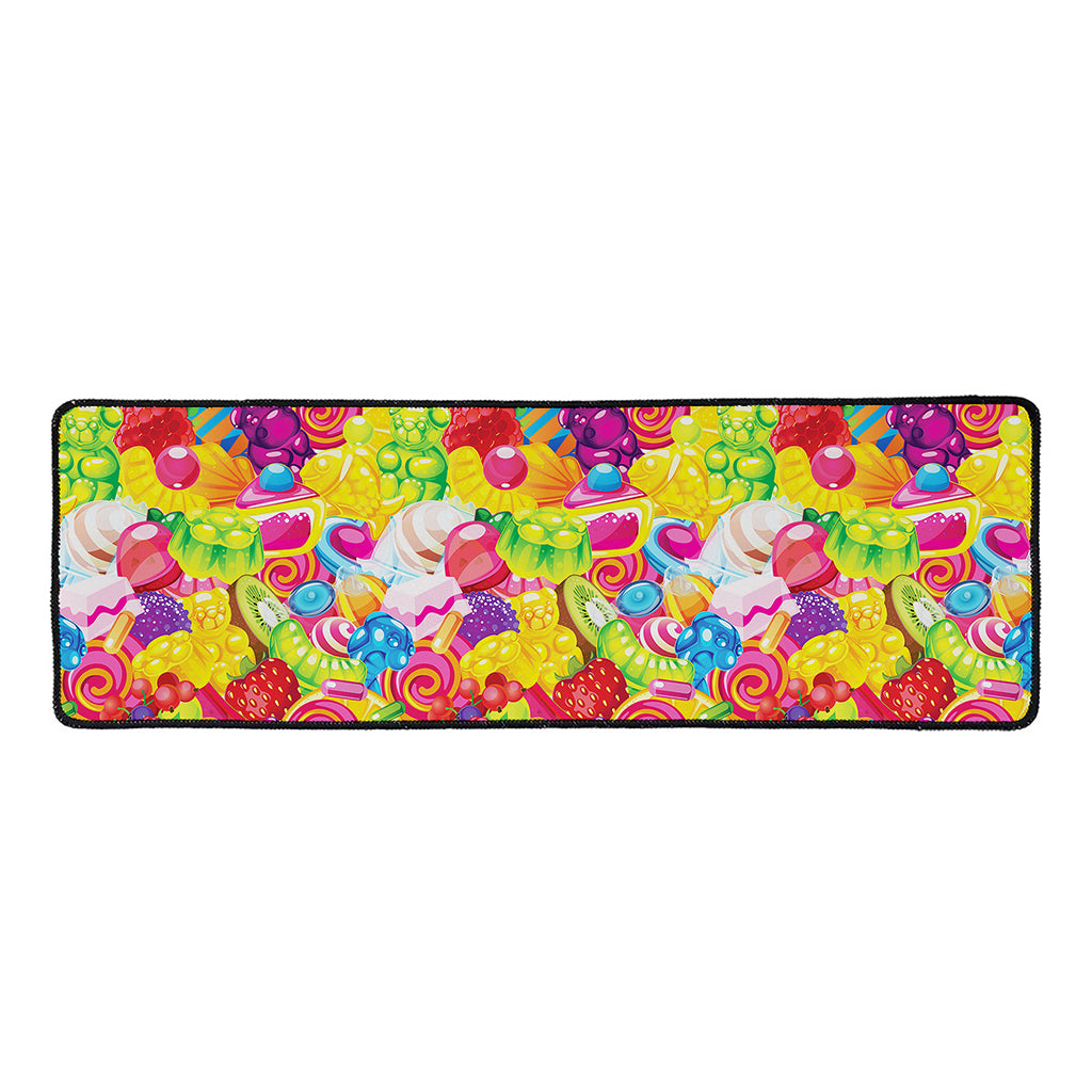 Candy And Jelly Pattern Print Long Kitchen Mat