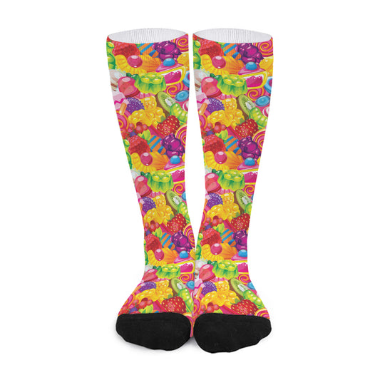 Candy And Jelly Pattern Print Long Socks