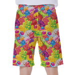 Candy And Jelly Pattern Print Men's Beach Shorts