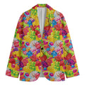 Candy And Jelly Pattern Print Men's Blazer