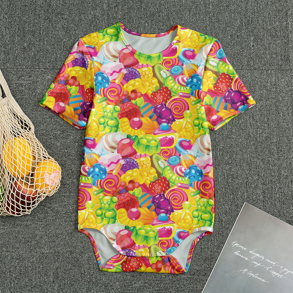 Candy And Jelly Pattern Print Men's Bodysuit