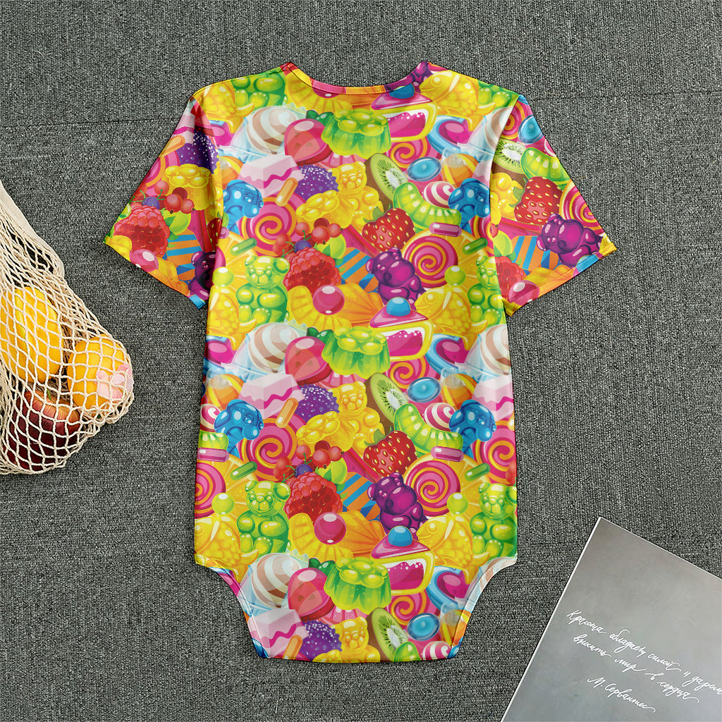 Candy And Jelly Pattern Print Men's Bodysuit