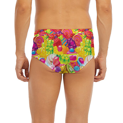 Candy And Jelly Pattern Print Men's Briefs