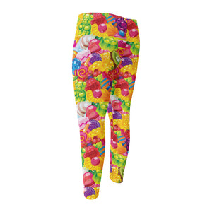 Candy And Jelly Pattern Print Men's Compression Pants