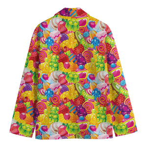 Candy And Jelly Pattern Print Men's Cotton Blazer