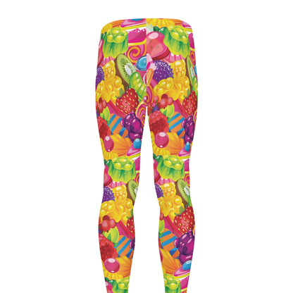 Candy And Jelly Pattern Print Men's leggings