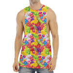 Candy And Jelly Pattern Print Men's Muscle Tank Top