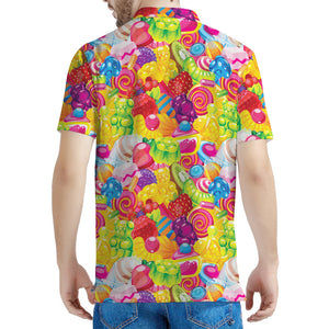 Candy And Jelly Pattern Print Men's Polo Shirt