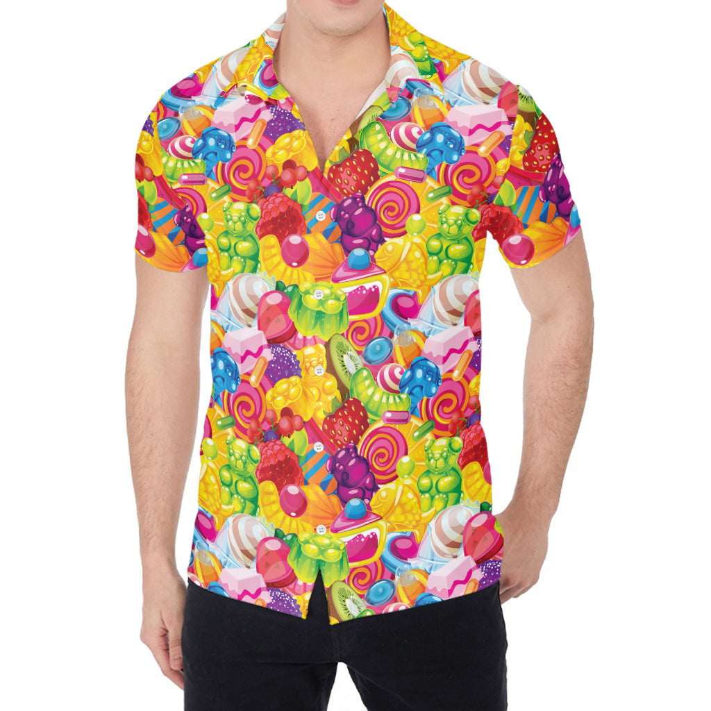 Candy And Jelly Pattern Print Men's Shirt