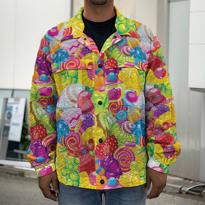 Candy And Jelly Pattern Print Men's Shirt Jacket