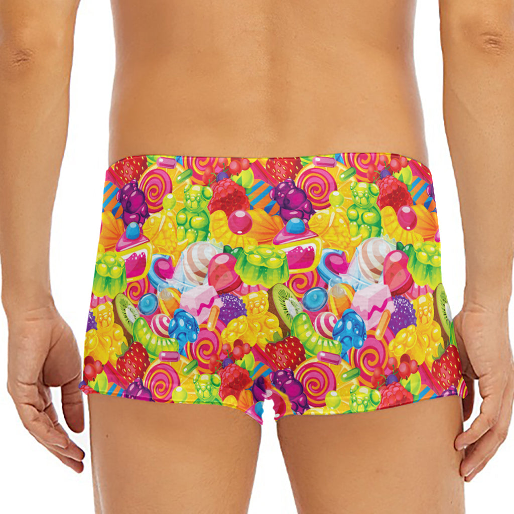 Candy And Jelly Pattern Print Men's Short Boxer Briefs