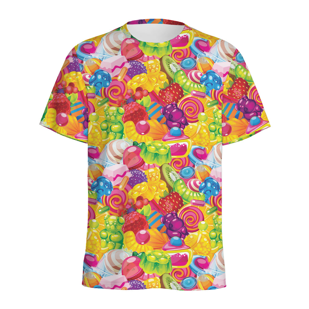 Candy And Jelly Pattern Print Men's Sports T-Shirt