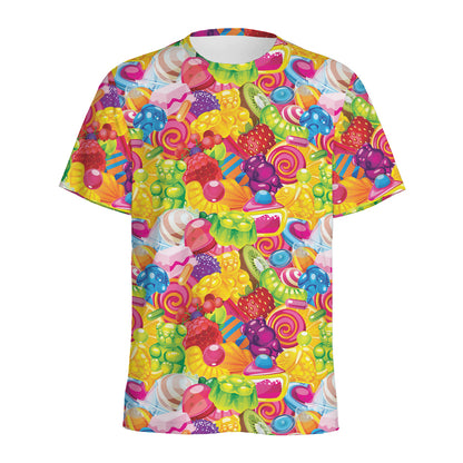 Candy And Jelly Pattern Print Men's Sports T-Shirt