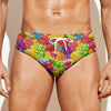 Candy And Jelly Pattern Print Men's Swim Briefs