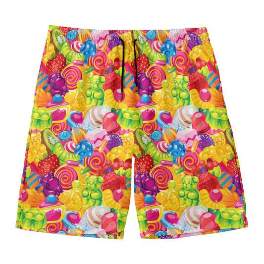Candy And Jelly Pattern Print Men's Swim Trunks