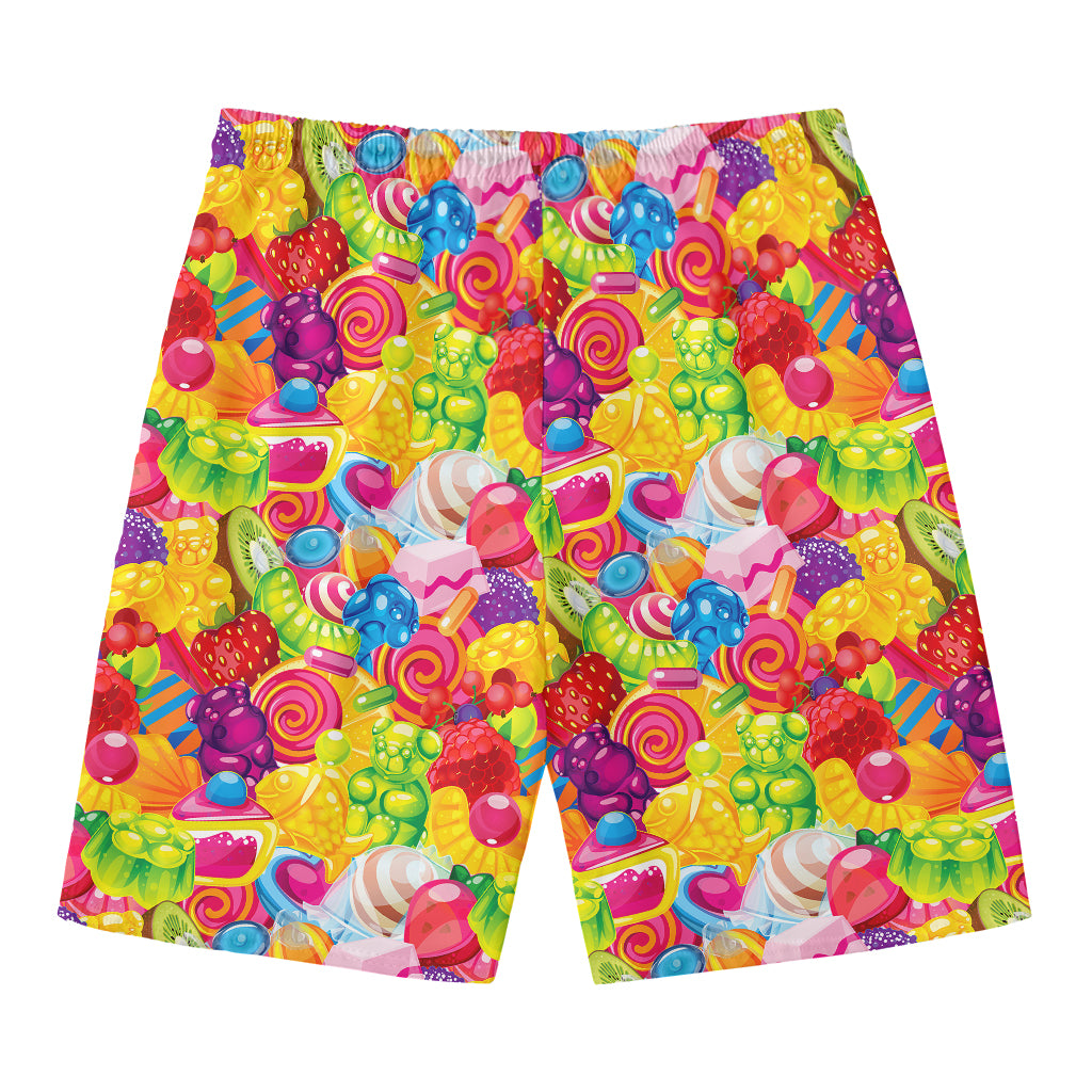 Candy And Jelly Pattern Print Men's Swim Trunks
