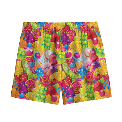 Candy And Jelly Pattern Print Mesh Shorts