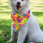 Candy And Jelly Pattern Print Over The Collar Dog Bandana