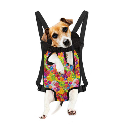 Candy And Jelly Pattern Print Pet Carrier Backpack