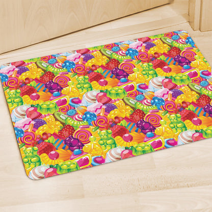 Candy And Jelly Pattern Print Polyester Doormat