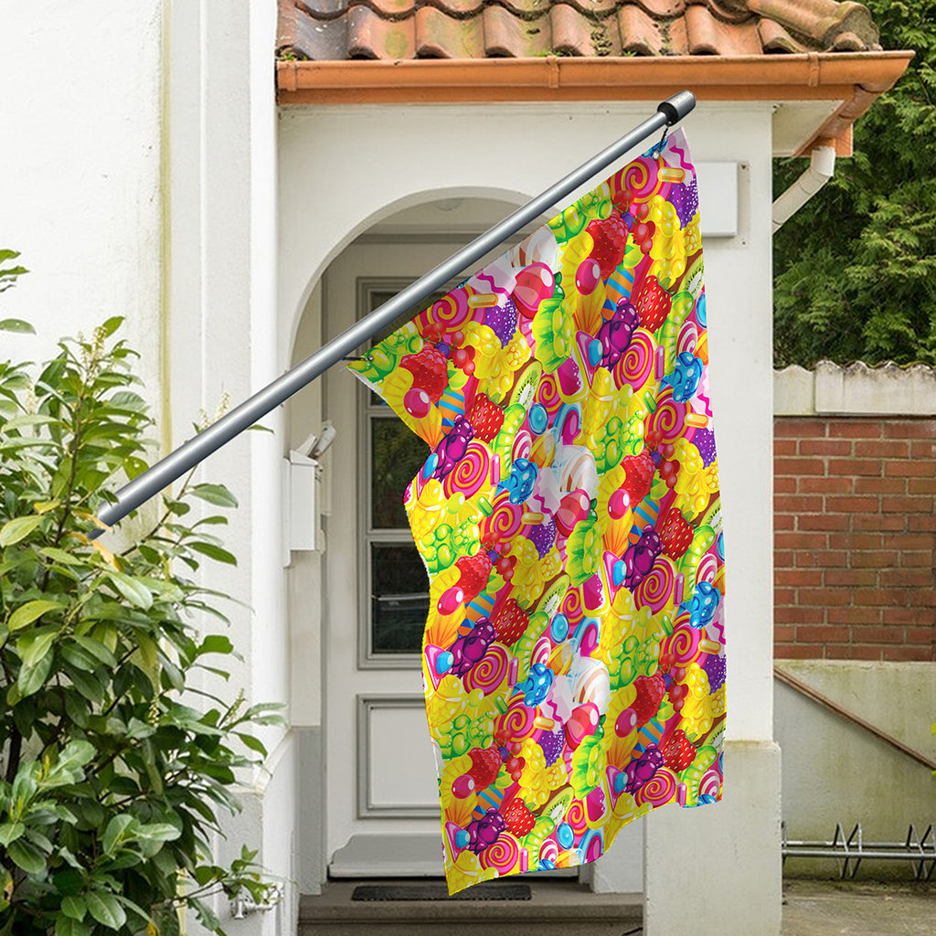 Candy And Jelly Pattern Print Polyester Flag