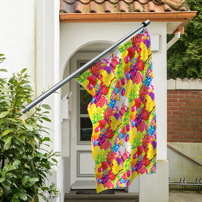 Candy And Jelly Pattern Print Polyester Flag