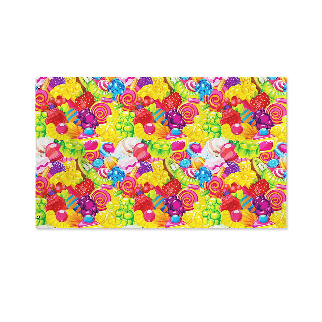 Candy And Jelly Pattern Print Polyester Flag