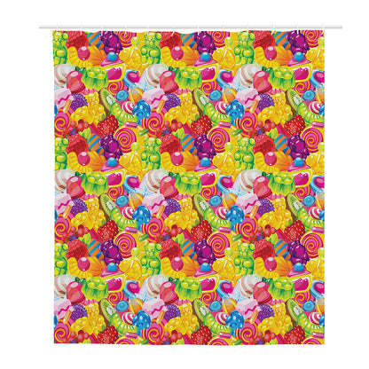 Candy And Jelly Pattern Print Polyester Shower Curtain