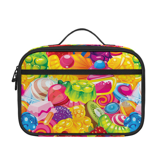 Candy And Jelly Pattern Print Portable Lunch Bag