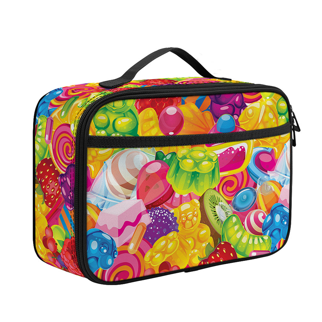 Candy And Jelly Pattern Print Portable Lunch Bag