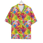 Candy And Jelly Pattern Print Rayon Hawaiian Shirt