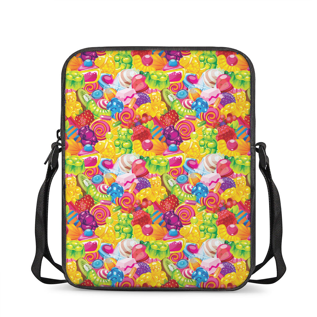 Candy And Jelly Pattern Print Rectangular Crossbody Bag