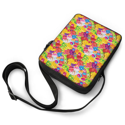 Candy And Jelly Pattern Print Rectangular Crossbody Bag