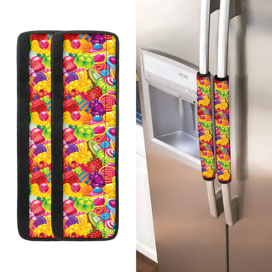 Candy And Jelly Pattern Print Refrigerator Handle Covers