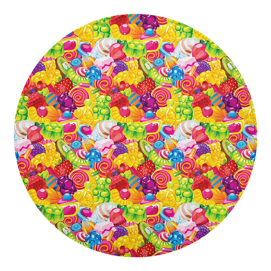 Candy And Jelly Pattern Print Round Blanket