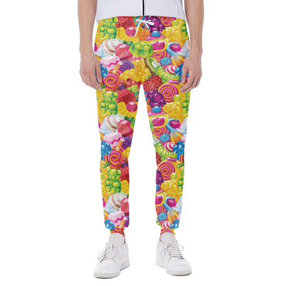 Candy And Jelly Pattern Print Scuba Joggers