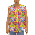 Candy And Jelly Pattern Print Sleeveless Baseball Jersey