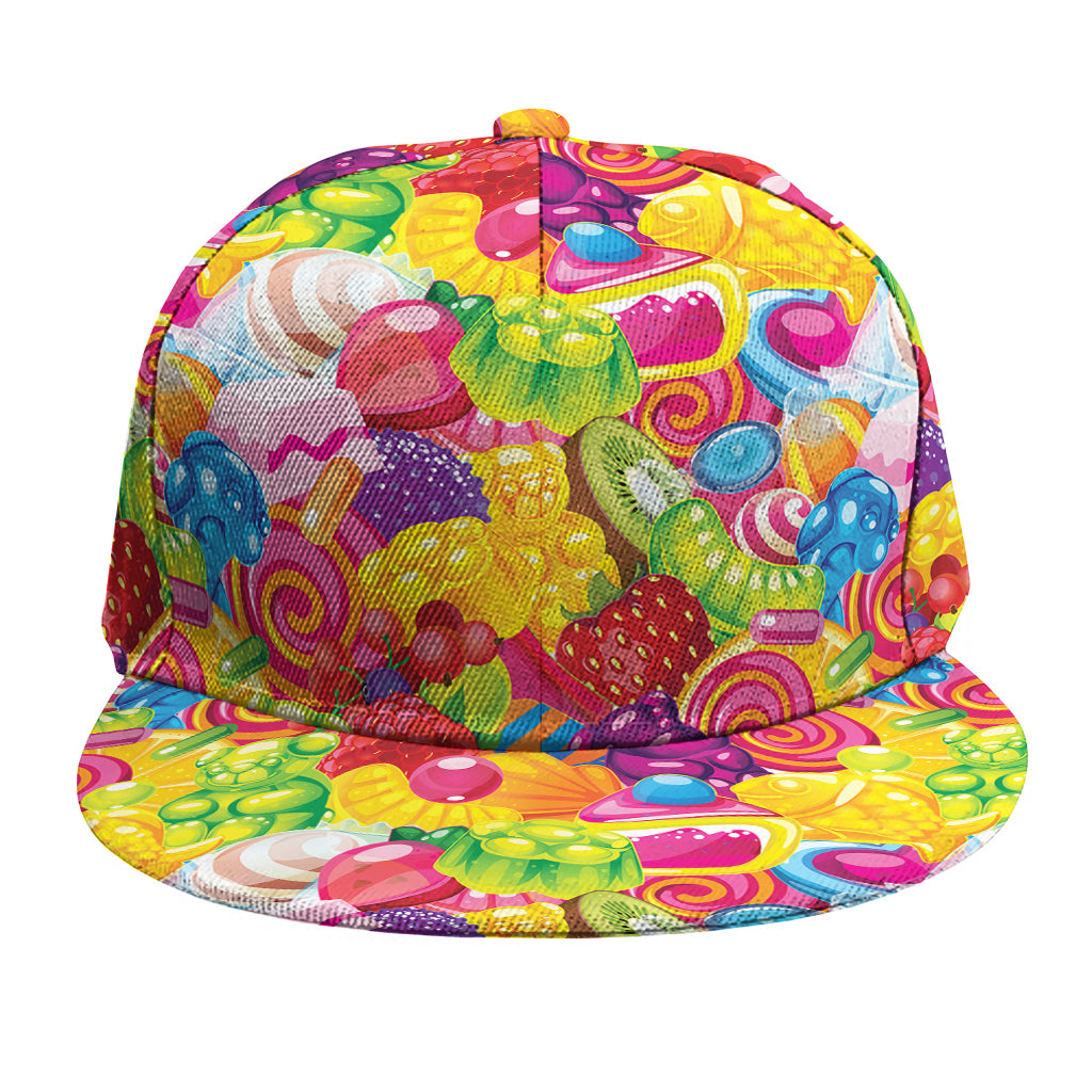 Candy And Jelly Pattern Print Snapback Cap