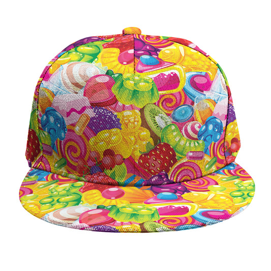 Candy And Jelly Pattern Print Snapback Cap