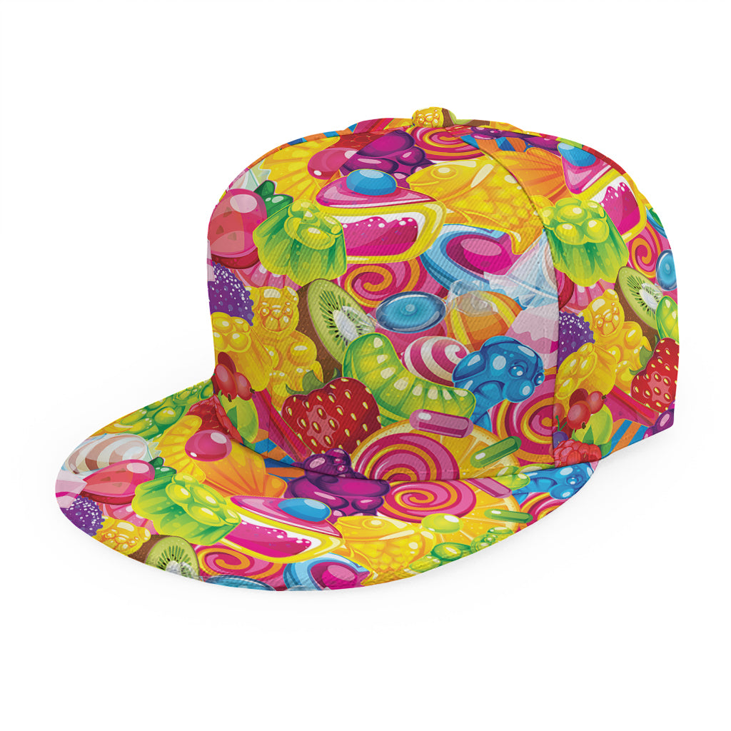 Candy And Jelly Pattern Print Snapback Cap