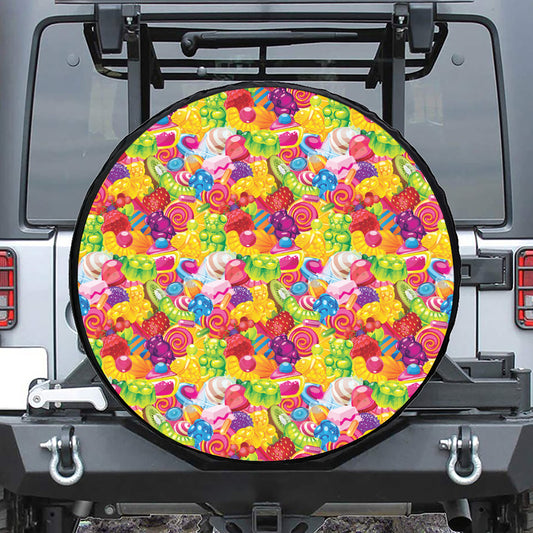 Candy And Jelly Pattern Print Tire Cover
