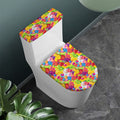 Candy And Jelly Pattern Print Toilet Lid And Tank Cover Set