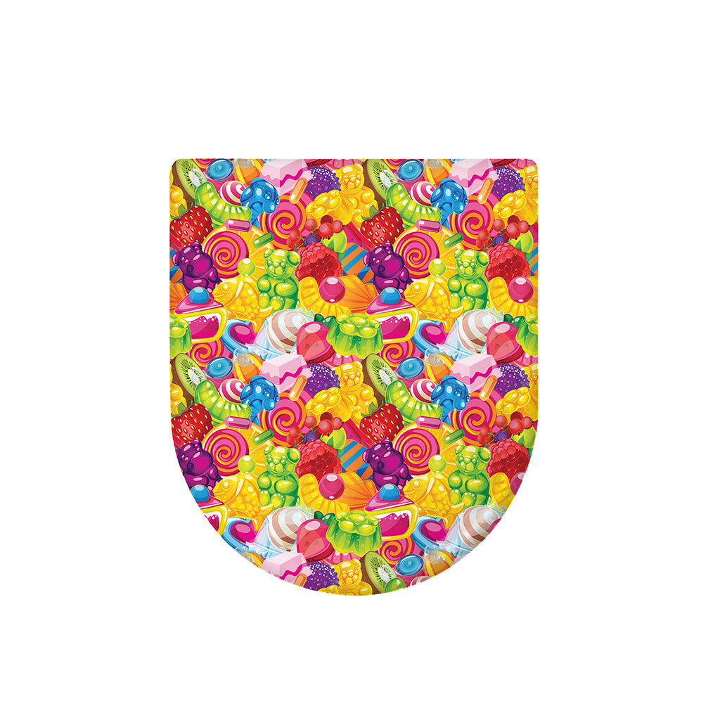Candy And Jelly Pattern Print Toilet Lid Cover