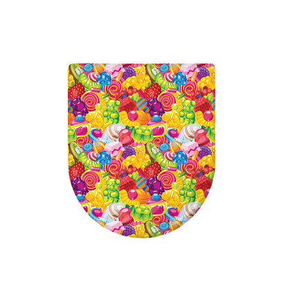 Candy And Jelly Pattern Print Toilet Lid Cover