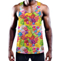 Candy And Jelly Pattern Print Men's Workout Tank Top