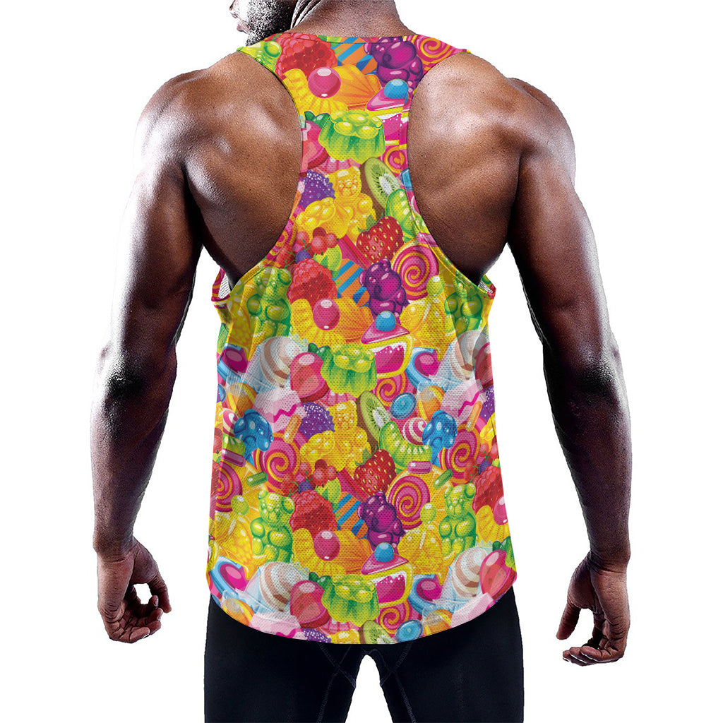 Candy And Jelly Pattern Print Training Tank Top